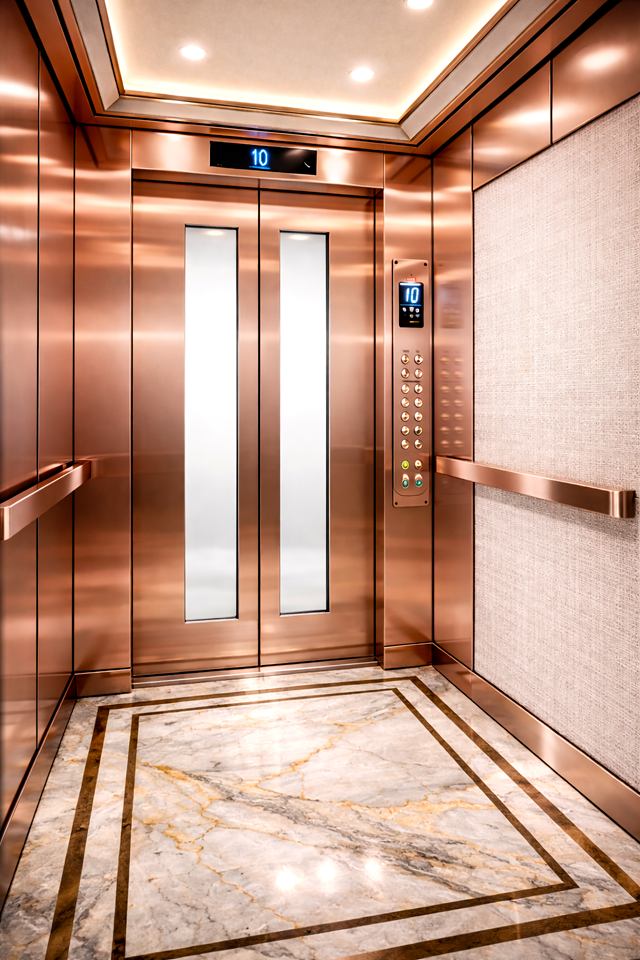 Rose elevator cabin interior